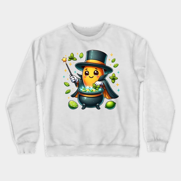 Magical Mojito Magician - Citrus Spell in a Hat Crewneck Sweatshirt by vk09design